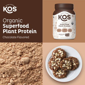 KOS Organic Plant Protein, Chocolate, 28 Servings