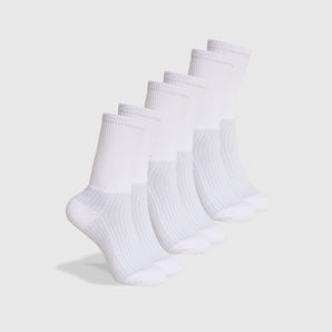 White Active Crew Socks 3-Pack