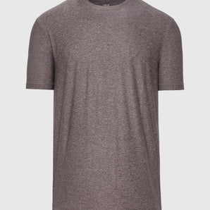 Heather Cocoa Active Crew Neck Tee