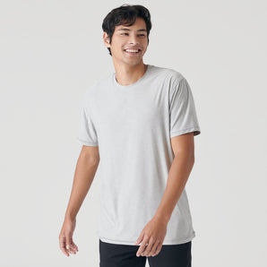 Light Heather Gray Active Crew Neck Tee