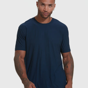 Navy Active Crew Neck Tee