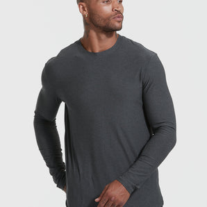 Heather Color Active Long Sleeve Crew 3-Pack