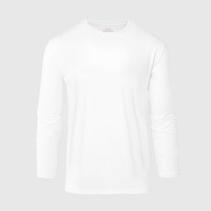 White Active Long Sleeve Crew T-Shirt