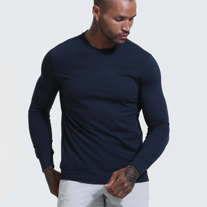 Heather Navy Active Comfort Crew Sweatshirt