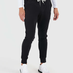 Black & Charcoal Heather Gray Active Training Joggers 2-Pack