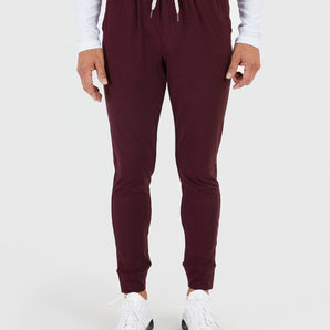 Dark Heather Burgundy Active Joggers