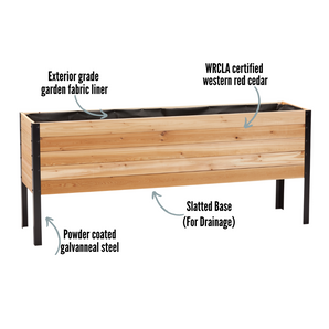 18" x 72" Raised Garden Bed - 30" TALL