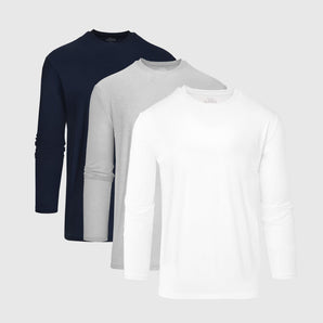 Everyday Essentials Active Long Sleeve Crew T-Shirt 3-Pack