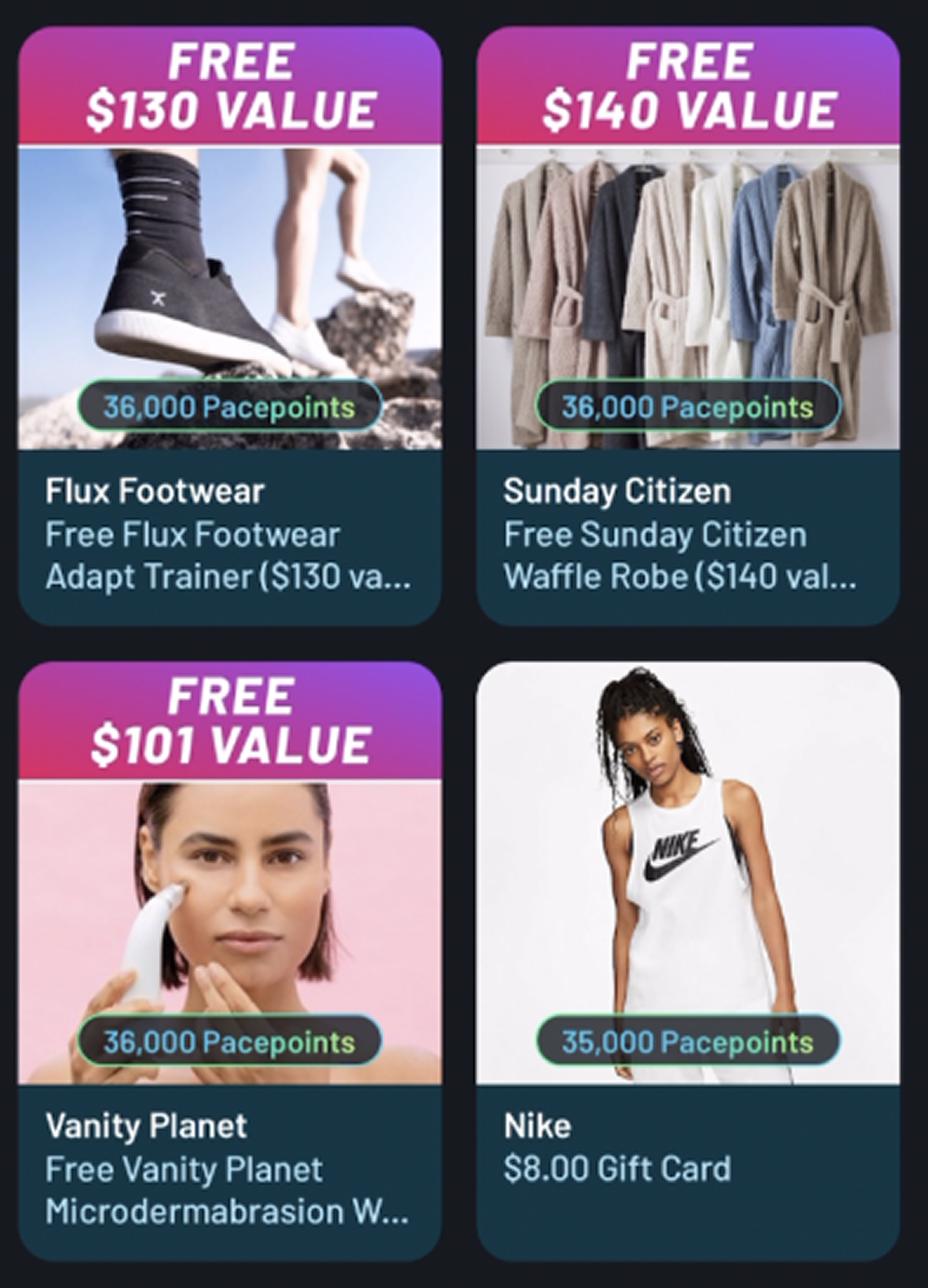 Exclusive rewards