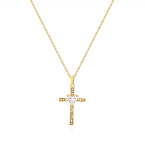 Heart Cross Necklace