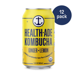 Ginger-Lemon Kombucha in Cans